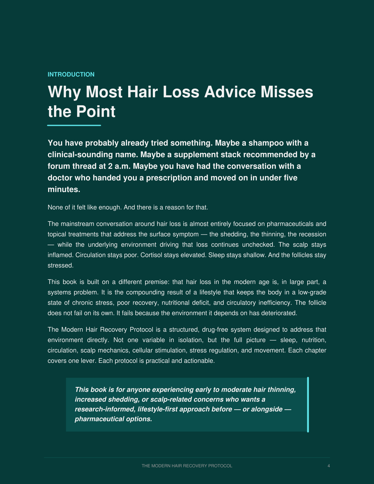 The Modern Hair Recovery Protocol