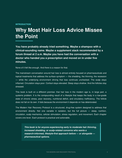 The Modern Hair Recovery Protocol